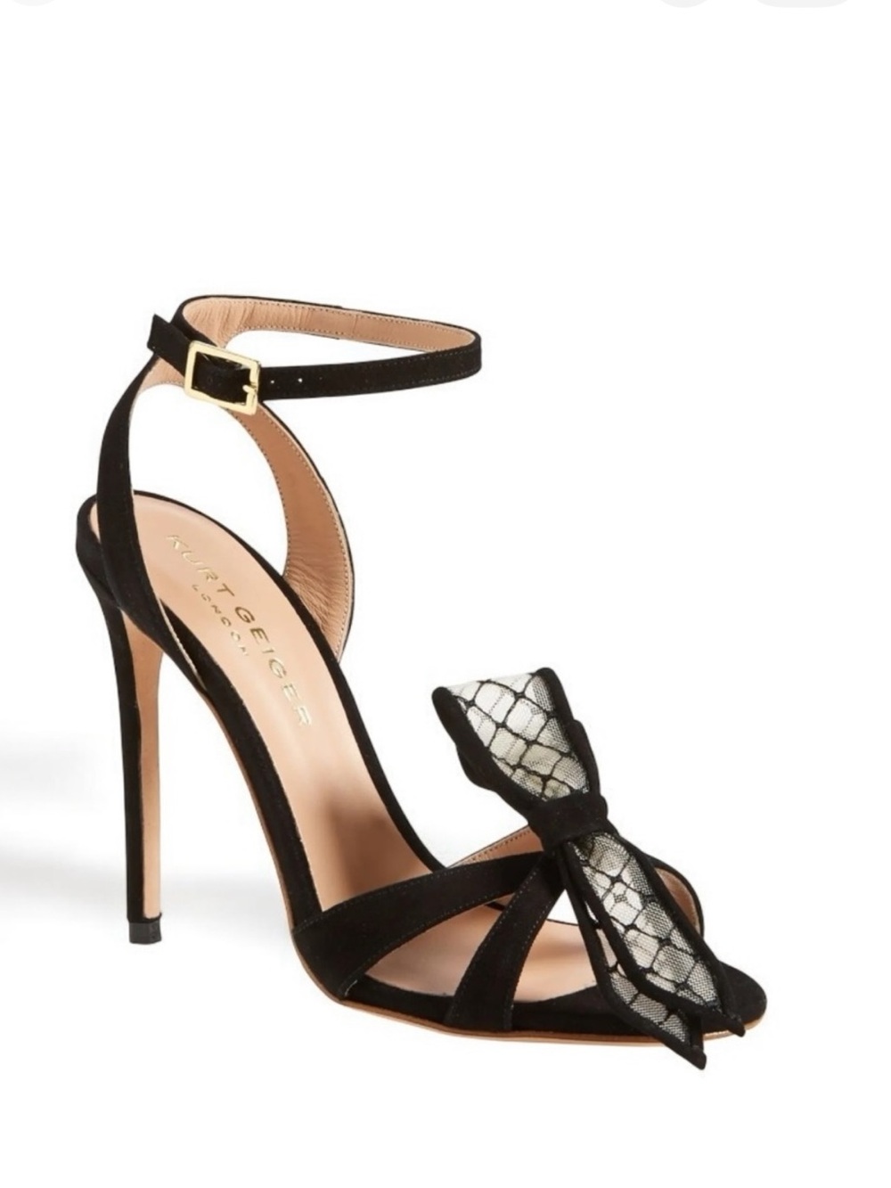 ☀️SALE☀️ Kurt Geiger London Black Suede Bow Pump Size: 37.5 (7)